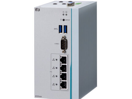 Встраиваемый компьютер на DIN-рейку ICO320-83C-N3350-4POE-COM-CAN-WT-DC