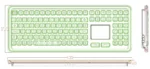 Промышленная клавиатура K-TEK-M399TP-KP-FN-DT-B-US/RU-USB