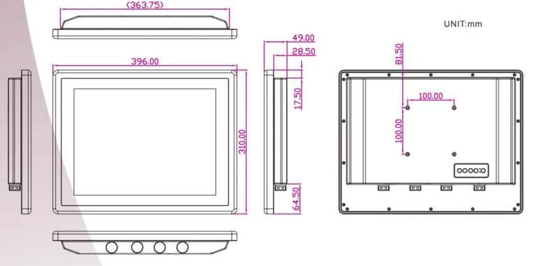 Промышленный монитор R15L600-65A1FTP/GS/WT
