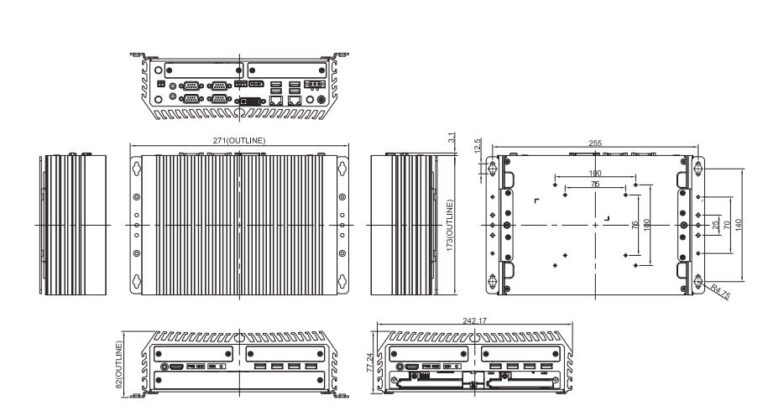 Специализированный промышленный компьютер FRONT System 127.401 AI-X1100 (00-06132625) с ускорителем Mustang