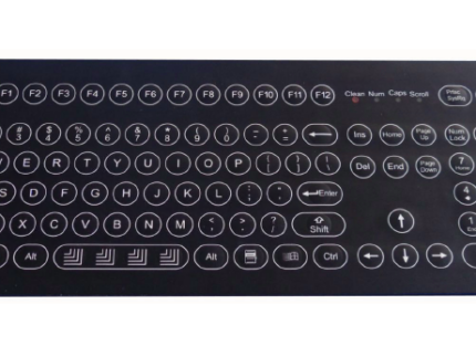 Промышленная клавиатура K-TEK-D399KP-FN-DT-B-US/RU-USD