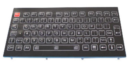 Промышленная клавиатура K-TEK-D200-FN-B-US/RU-USB